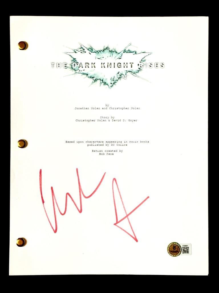 Christian Bale signed Batman Dark Knight Rises script autograph (B) Beckett BAS
