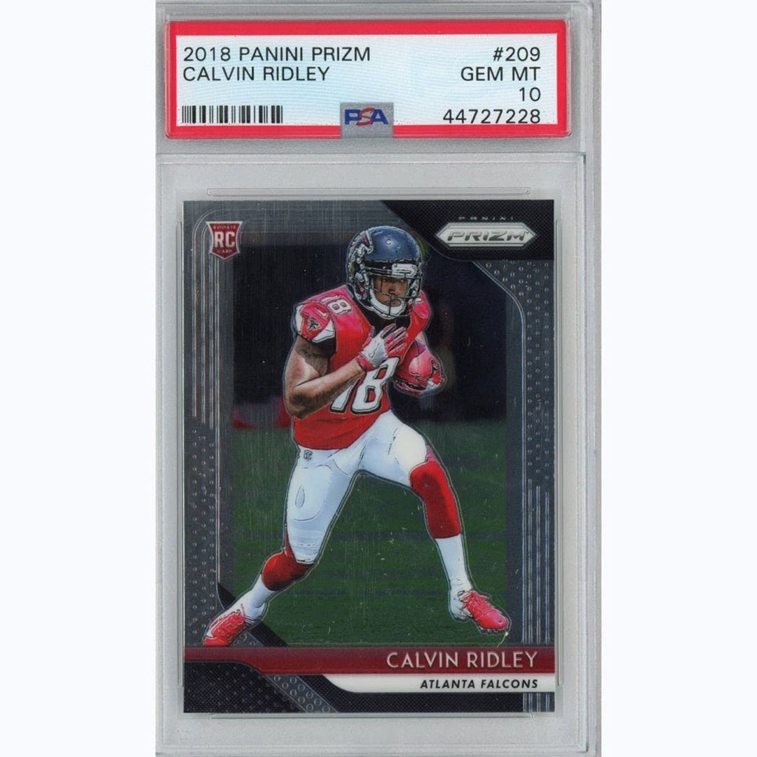 Graded 2018 Panini Prizm CALVIN RIDLEY #209 Rookie Card PSA 10 Gem Mint