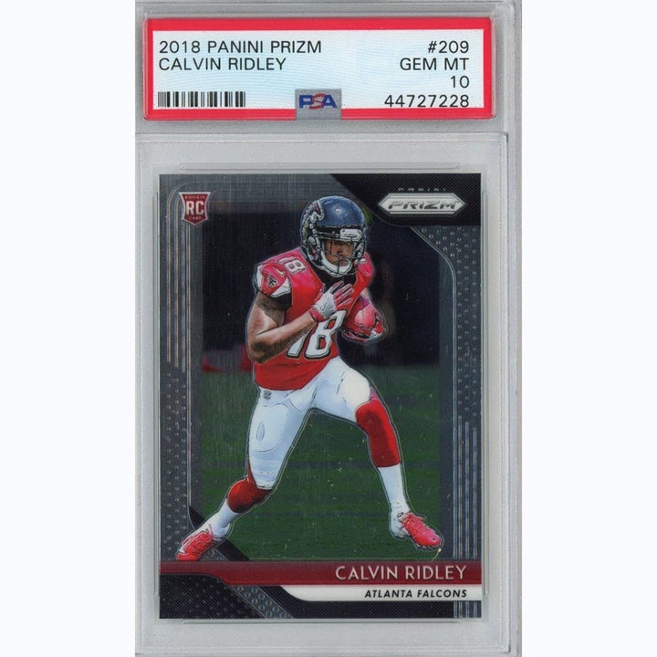 Graded 2018 Panini Prizm CALVIN RIDLEY #209 Rookie Card PSA 10 Gem Mint