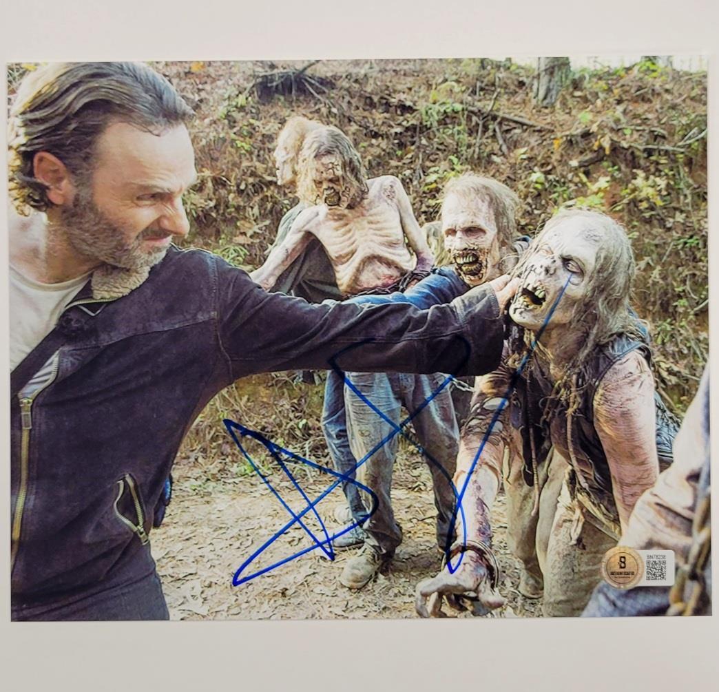 Andrew Lincoln signed 8x10 photo Walking Dead Rick Grimes autograph Beckett BAS