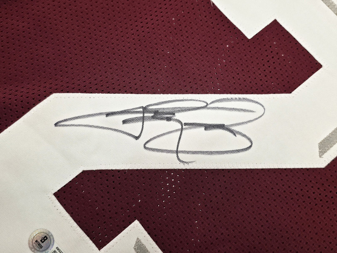 Texas A&M Aggies Johnny Manziel Signed Maroon Jersey Beckett Witness