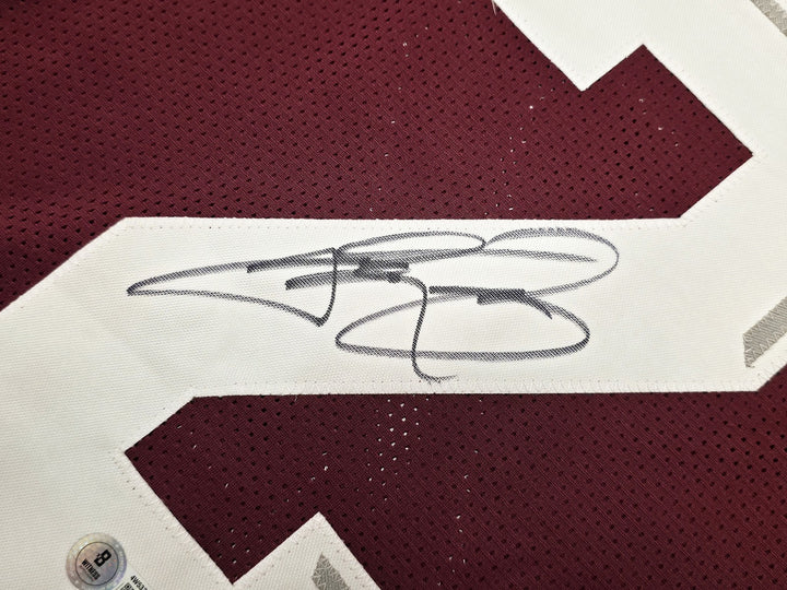 Texas A&M Aggies Johnny Manziel Signed Maroon Jersey Beckett Witness