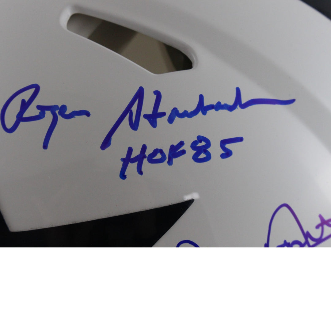 Staubach Dorsett Pearson Signed Dallas Cowboys Authentic TB Helmet Beckett 54600