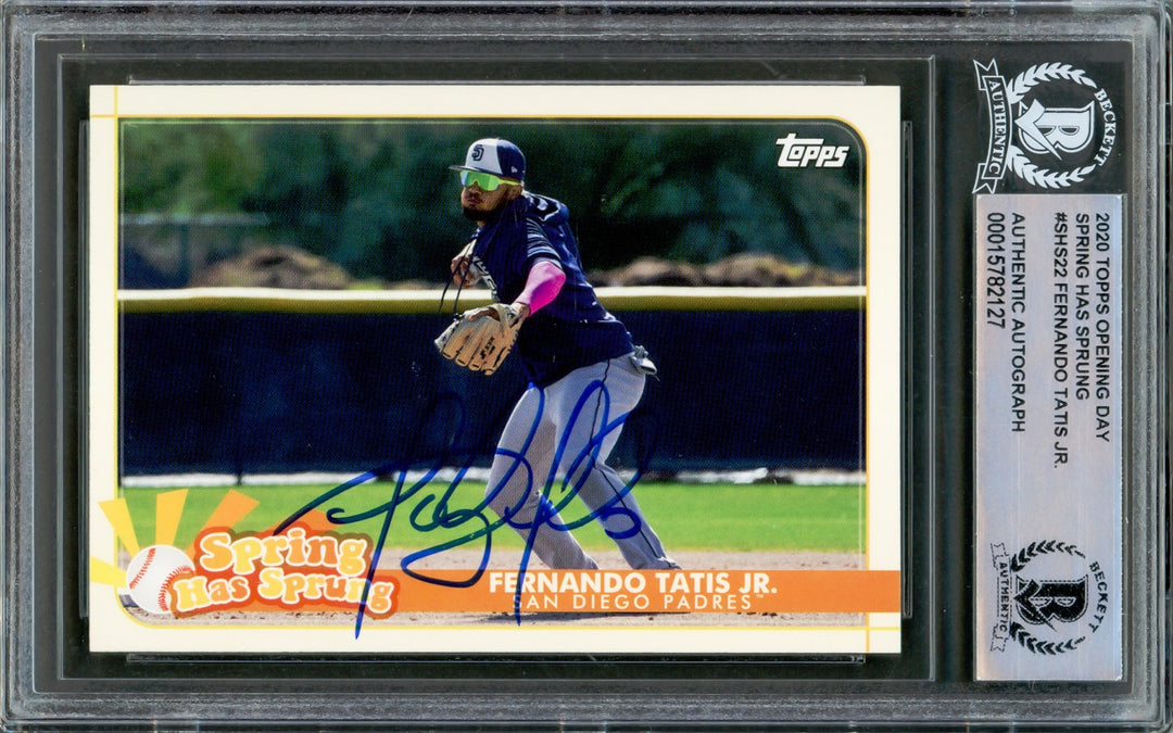 Fernando Tatis Jr Auto 2020 Topps Opening Day Spring Has Sprung Card SHS-22