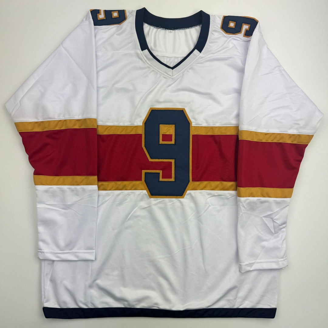 Autographed/Signed Sam Bennett Florida White Hockey Jersey JSA COA
