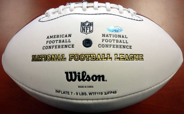 Michael Robinson Signed White Super Bowl Logo Football Seattle Seahawks MCS Holo
