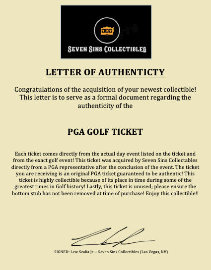 2005 PGA Golf Championship Authentic Ticket Wanamaker Club 8/14 Phil Mickelson