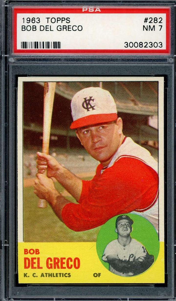 Bob Del Greco PSA NM 7 1963 Topps 282