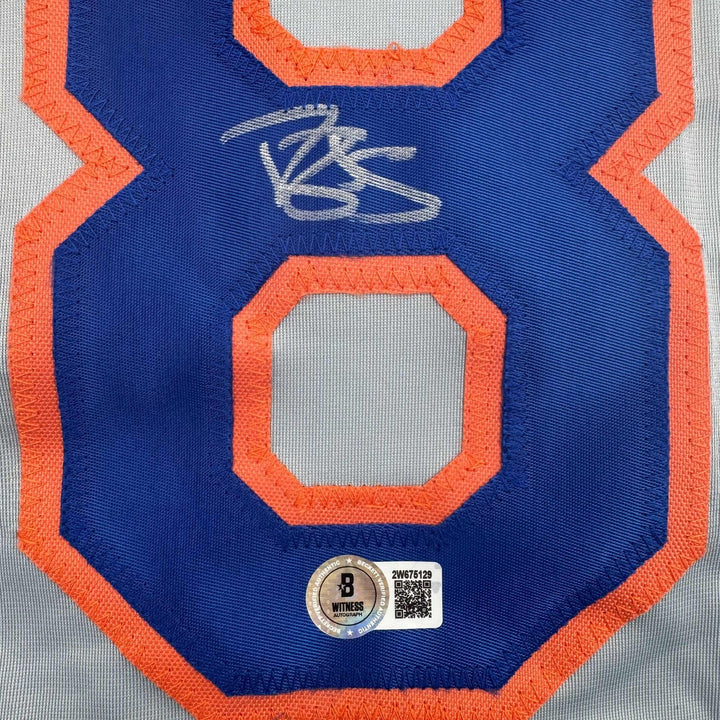 Autographed/Signed Darryl Strawberry New York Grey Jersey PSA/DNA COA