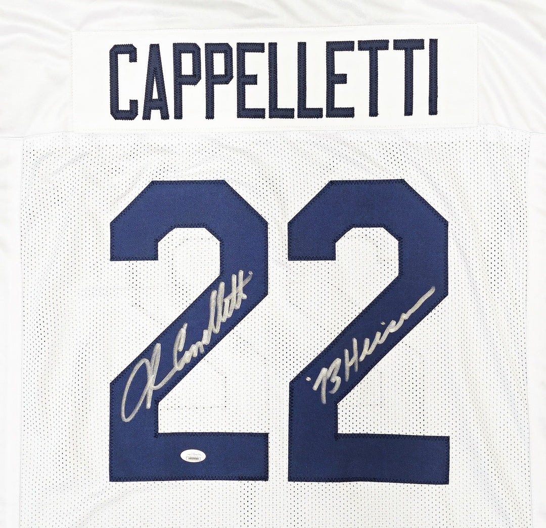Penn State Nittany Lions John Cappelletti Signed White Jersey "73 Heisman" JSA