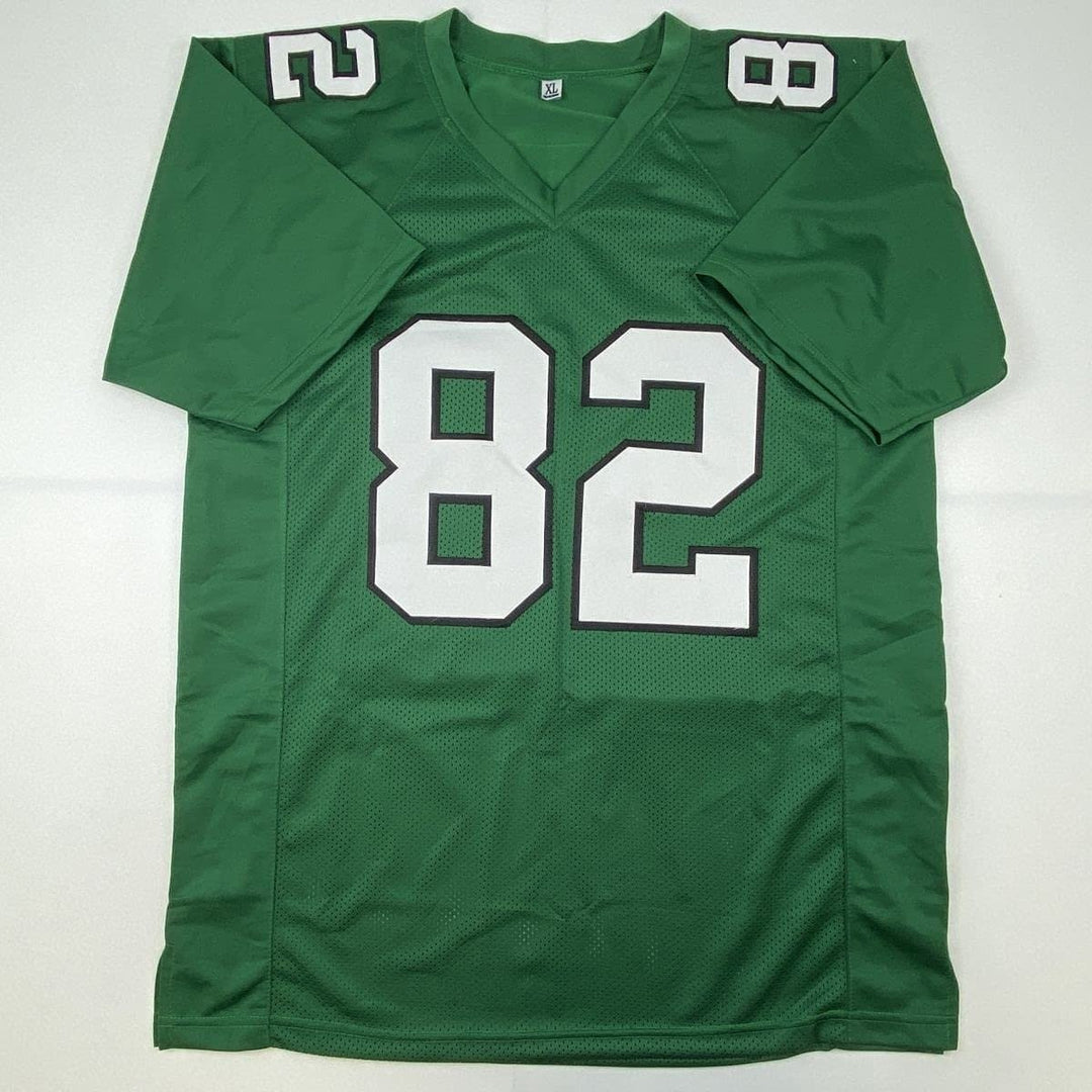Autographed/Signed Mike Quick Philadelphia Kelly Green Jersey JSA COA