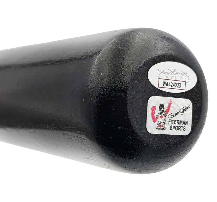 Pete Rose Signed Black Rawlings Pro Baseball Bat Reds "Charlie Hustle" JSA