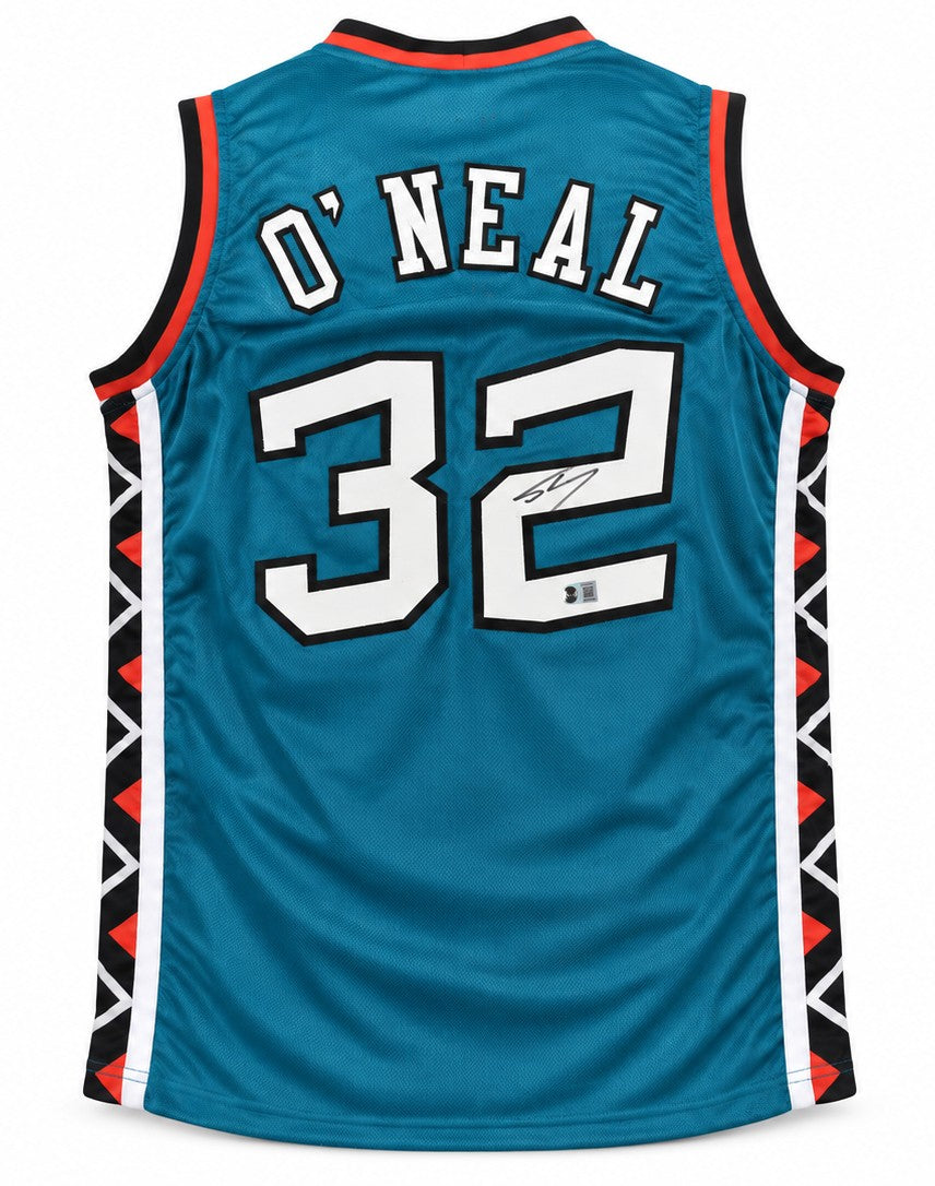 Shaquille O'Neal Signed 1996 All-Star Teal Jersey XL BAS Witness
