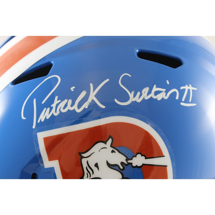 Patrick Surtain Autographed Denver Broncos F/S TB Helmet Beckett Witness 50763