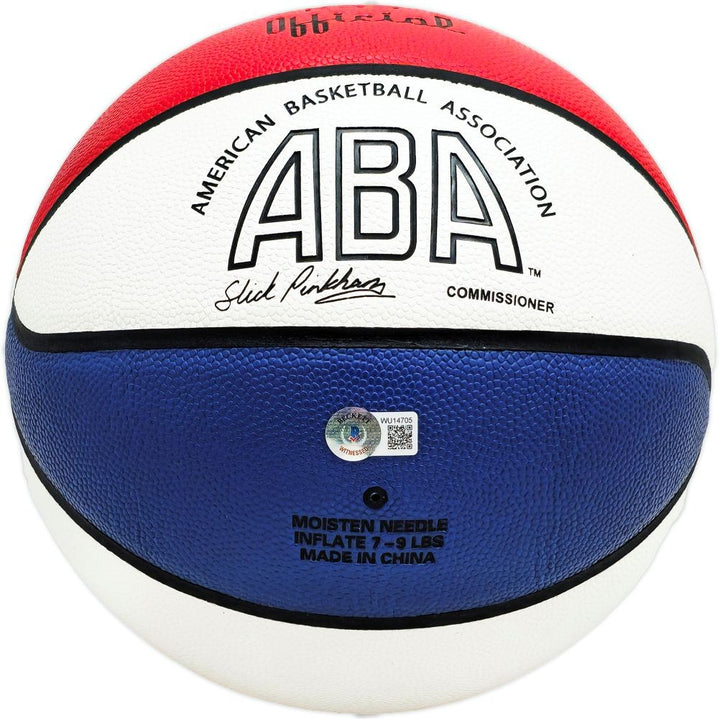 Julius Dr. J Erving New Jersey Nets Signed Official ABA Basketball BAS