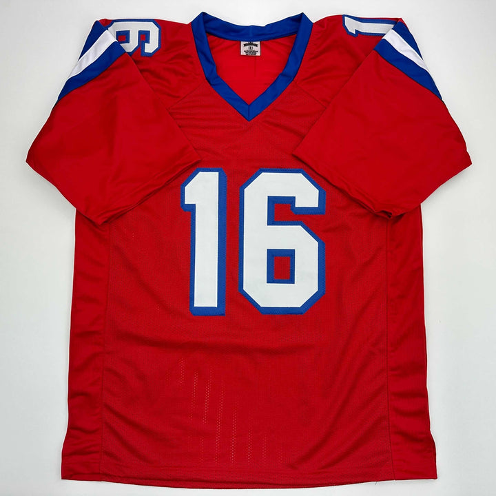 Facsimile Autographed Keanu Reeves Shane Falco Red Reprint Jersey Size Men's XL