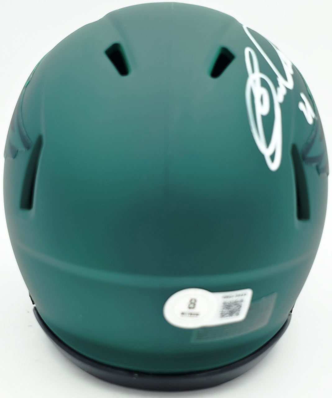 Eric Allen Signed Philadelphia Eagles Rave Green Speed Mini Helmet Beckett