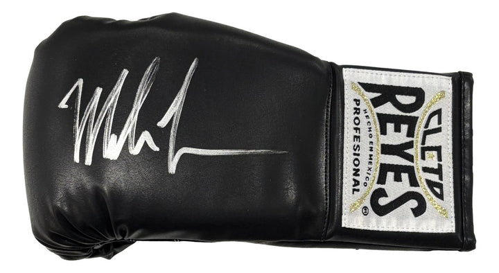 Mike Tyson Signed Left Hand Black Cleto Reyes Boxing Glove JSA QR Hologram