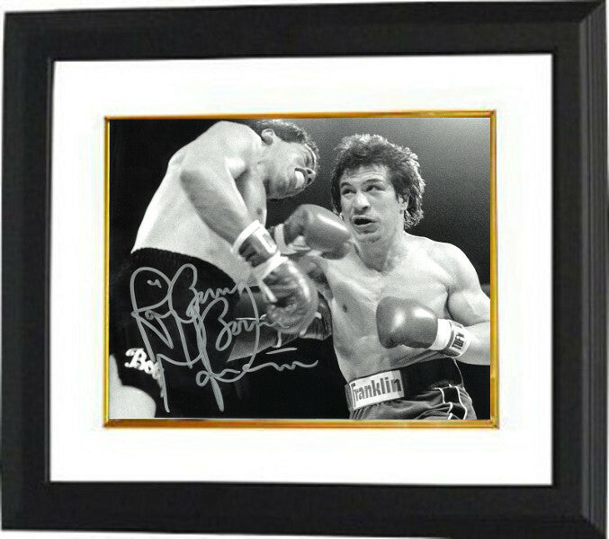 Ray "Boom Boom" Mancini signed B&W 8x10 Photo Framed (vs Bobby Chacon/Jan 1984)