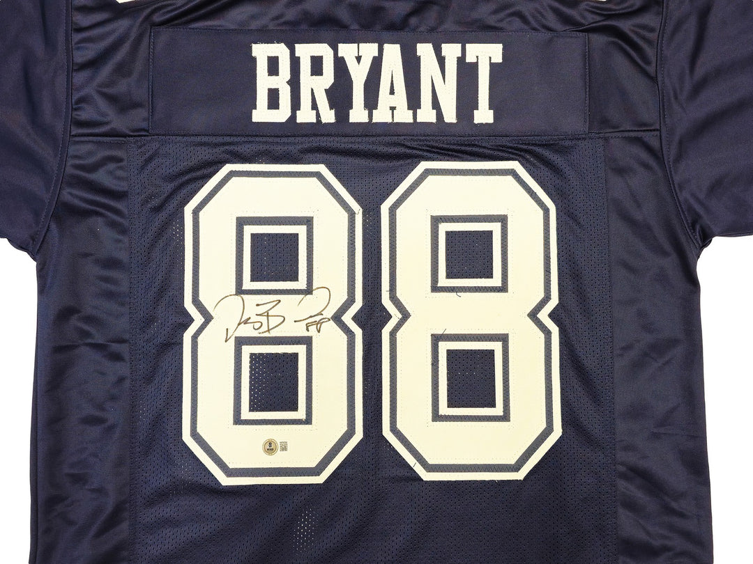 Dallas Cowboys Dez Bryant Signed Navy Jersey Beckett Witness