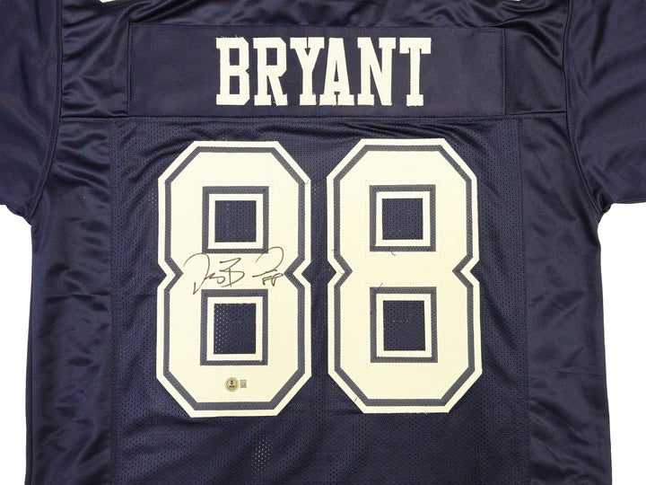 Dallas Cowboys Dez Bryant Signed Navy Jersey Beckett Witness