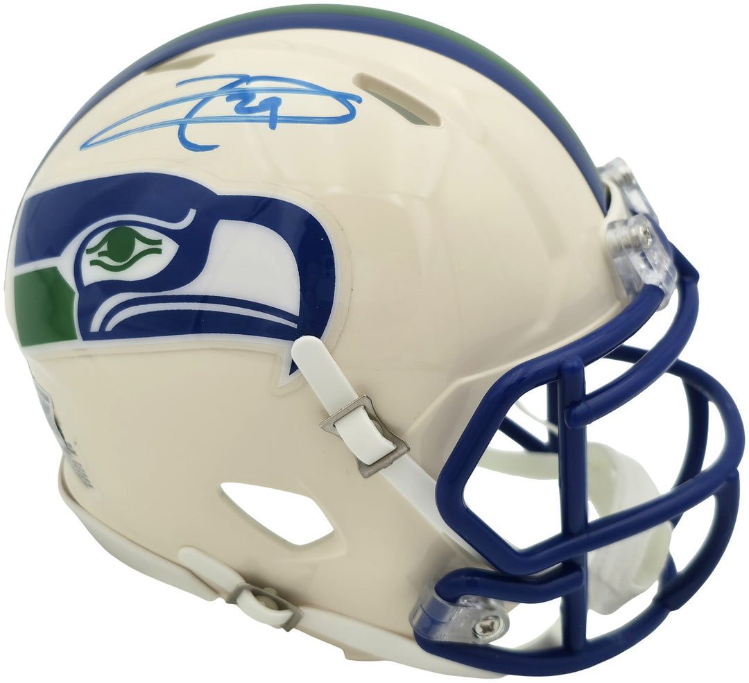 Earl Thomas III Signed Seahawks Cream Retro Speed Mini Helmet Beckett Witness