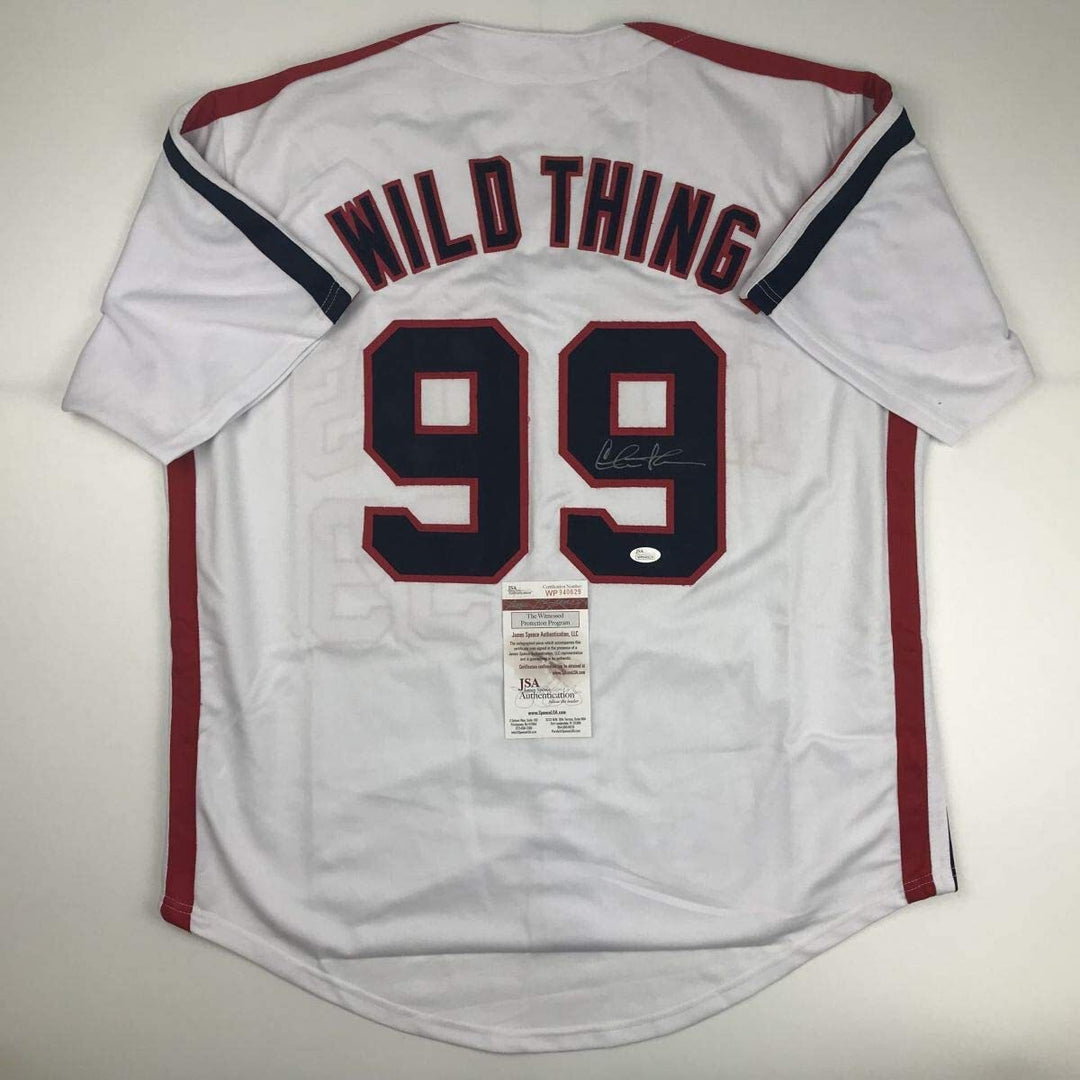 Autographed/Signed Charlie Sheen Wild Thing Ricky Vaughn Major League Movie Base