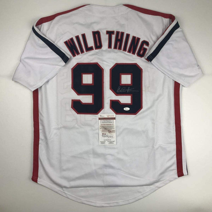 Autographed/Signed Charlie Sheen Wild Thing Ricky Vaughn Major League Movie Base