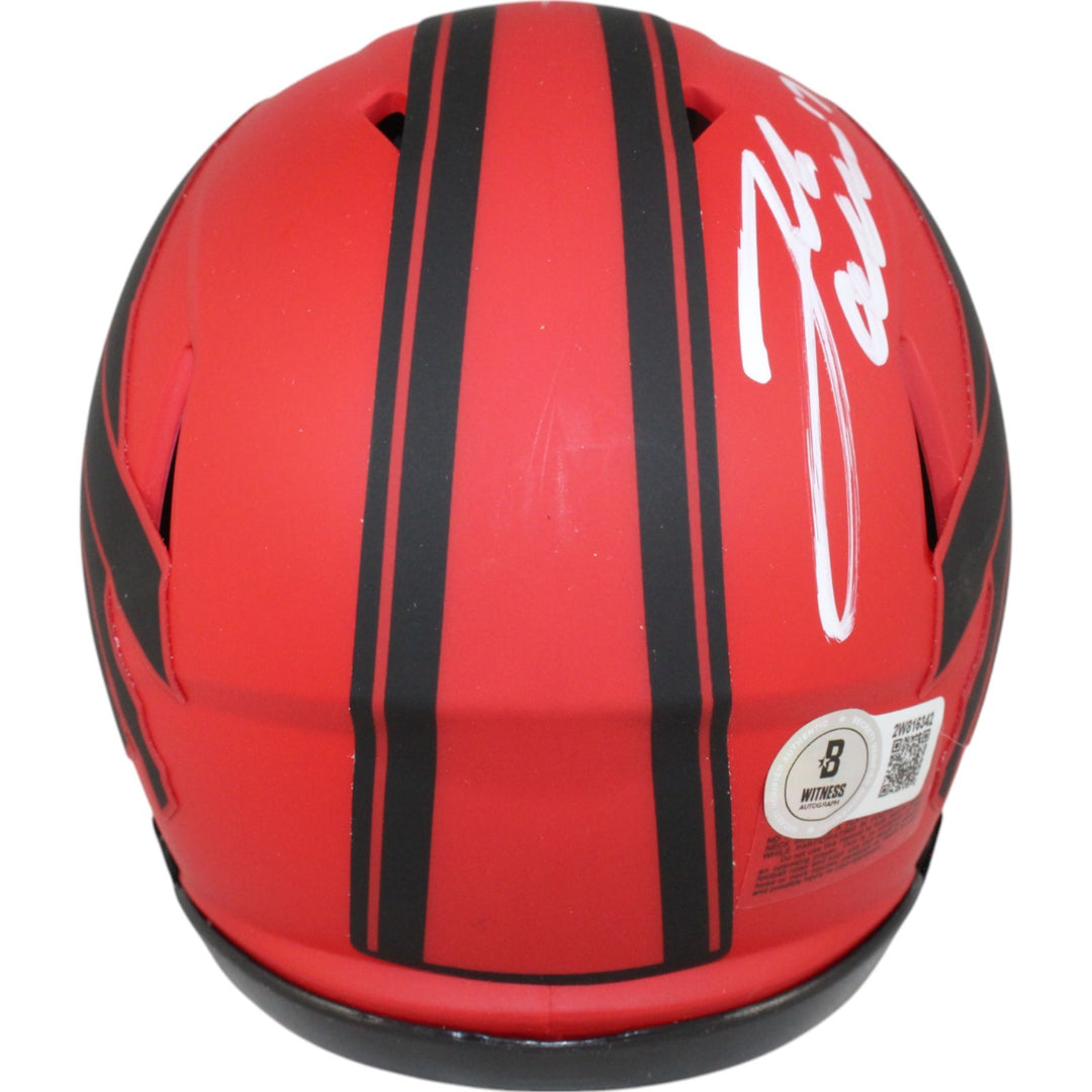 Josh Allen Autographed Buffalo Bills Rave Mini Helmet Beckett Witness 49978