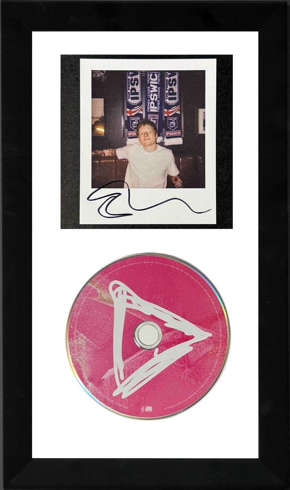 Ed Sheeran signed 2025 Play Indie Polaroid 3.5x4.25 Auto Framed-Booklet/CD- COA