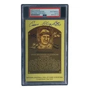 Enos Slaughter Signed 4x6 St Louis Cardinals HOF Plaque Card PSA/DNA 85026133