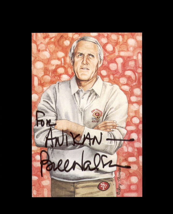 Bill Walsh JSA Coa Signed Goal Line Art Card GLAC Autograph