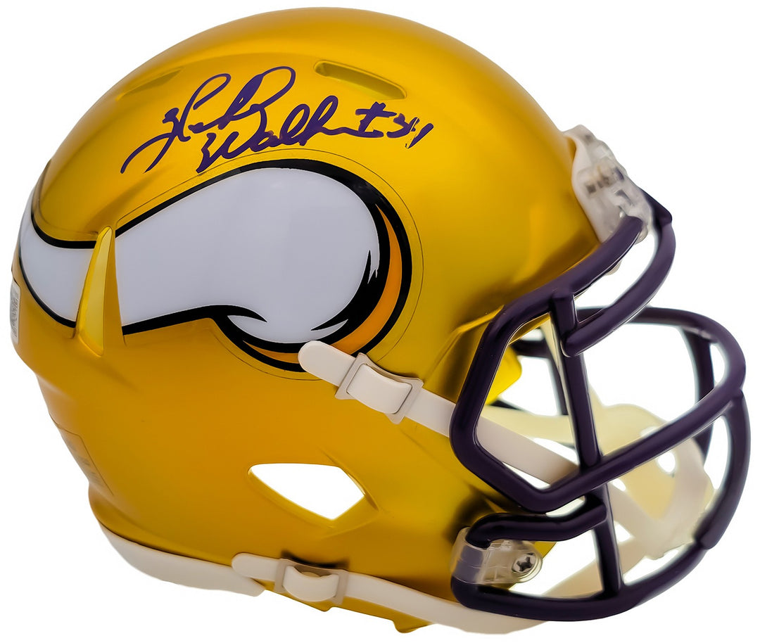 Herschel Walker Signed Minnesota Vikings Flash Yellow Speed Mini Helmet Beckett