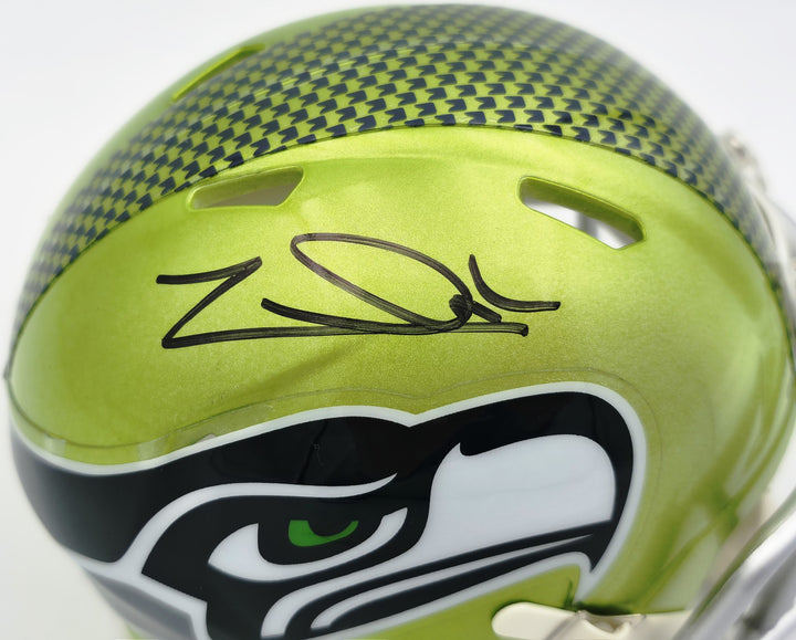 Zach Charbonnet Signed Seattle Seahawks Flash Green Speed Mini Helmet MCS Holo