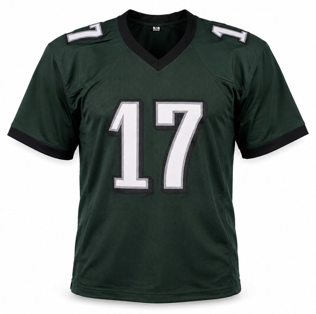 Philadelphia Eagles Alshon Jeffery Signed Green Jersey Beckett BAS Witness