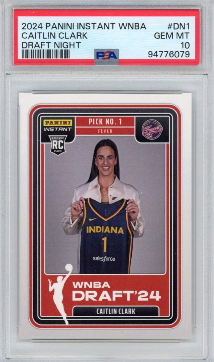 Graded 2024 Panini Instant WNBA Caitlin Clark #DN1 RC Basketball Card PSA 10
