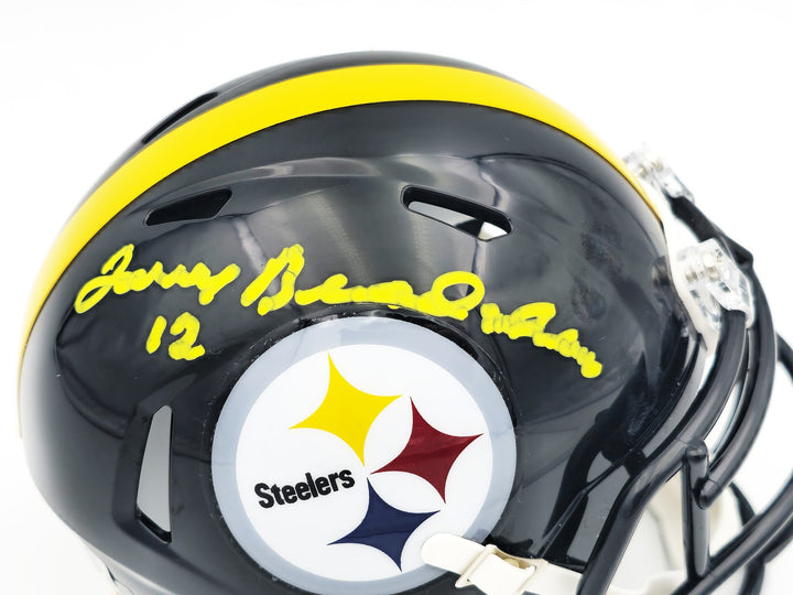 Terry Bradshaw Signed Pittsburgh Steelers Black Speed Mini Helmet Beckett Wit