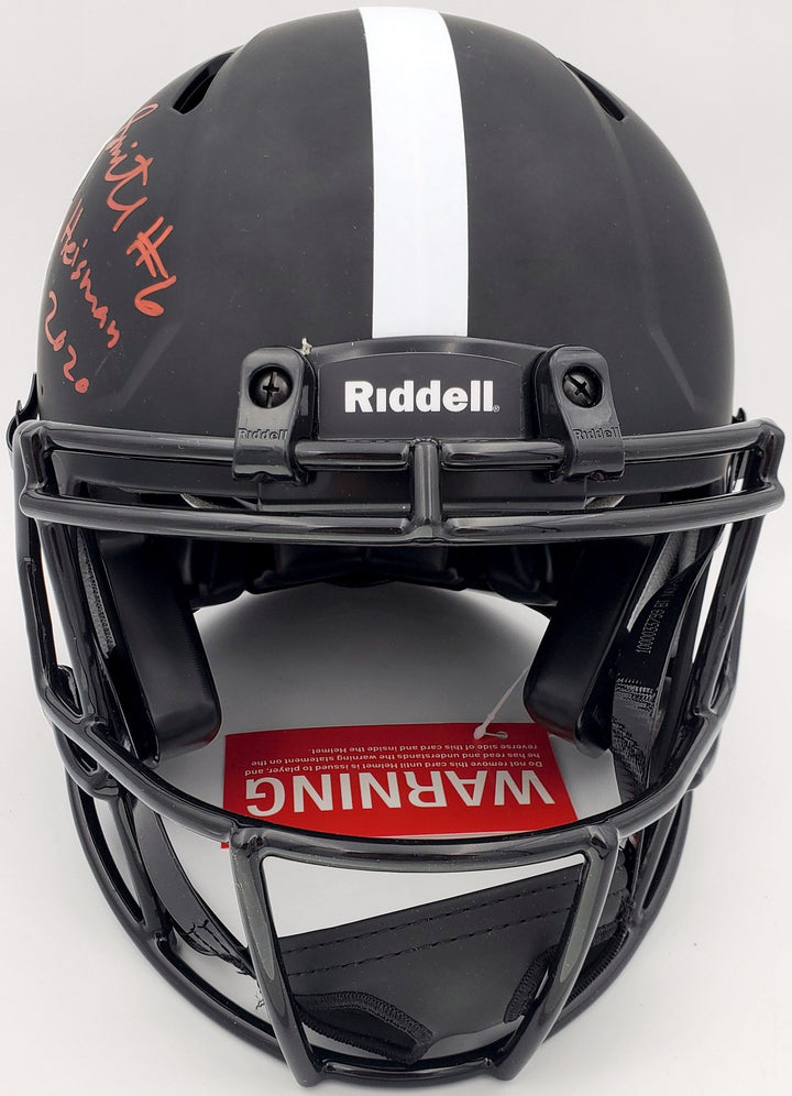 Devonta Smith Signed Alabama Crimson Tide Eclipse Black Full Size Speed Helmet