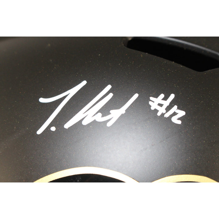 Travis Hunter Autographed Colorado Buffaloes F/S Black Helmet Beckett W 53369