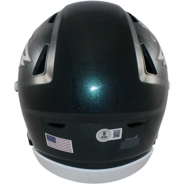 Brian Dawkins Autographed Philadelphia Eagles Mid-Size Midi Helmet Beckett 55631