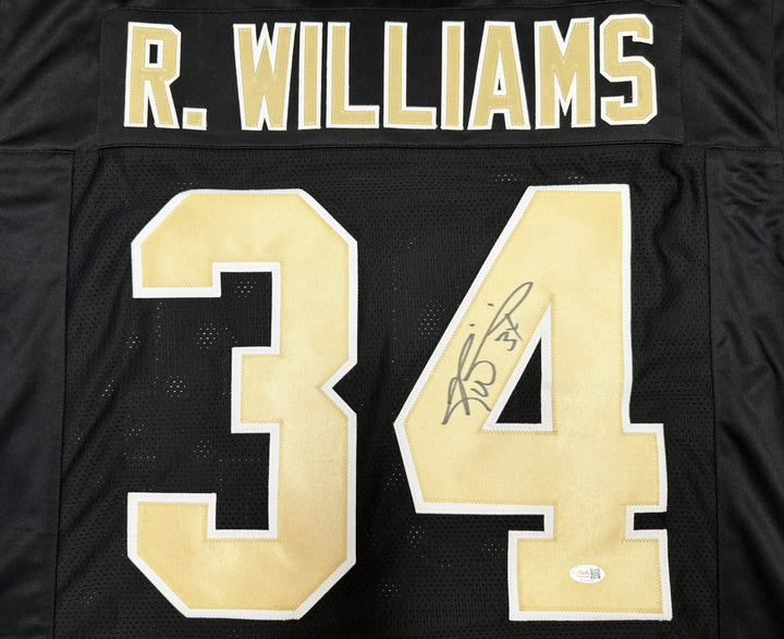Ricky Williams Signed New Orleans Saints Black Jersey JSA Witness