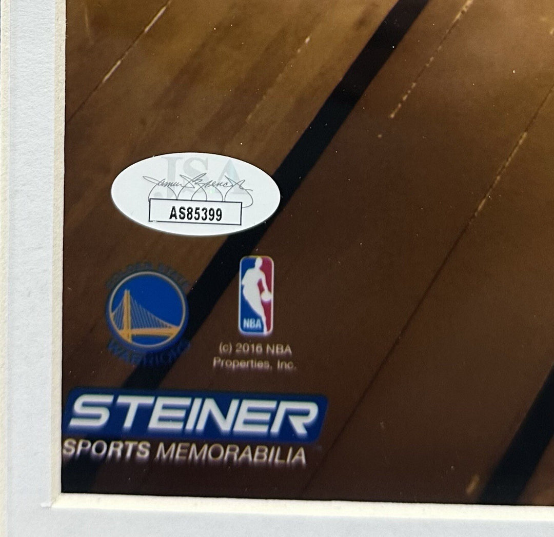Stephen Curry Signed 16x20 Framed Chrome Finals Photo LeBron Warriors Auto JSA