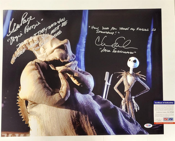 Chris Sarandon & Ken Page signed Nightmare 16x20 Photo with QUOTES ~ PSA/DNA COA