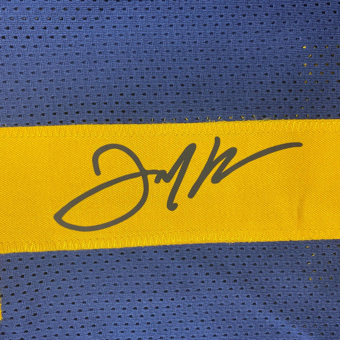 Facsimile Autographed Julian Edelman Kent State Blue Reprint Jersey Size Mens XL