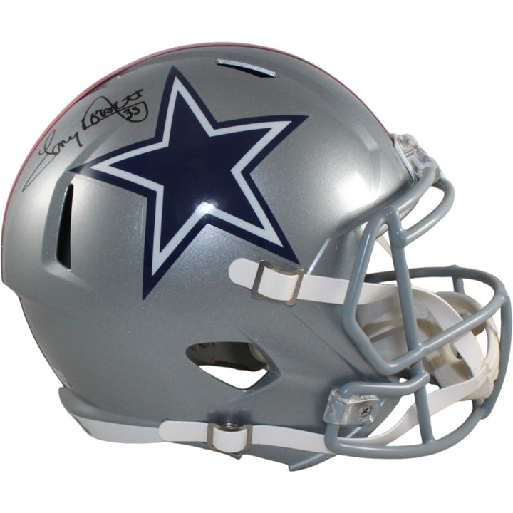 Tony Dorsett Autographed Dallas Cowboys F/S TB 76 Helmet Beckett Witness 56357