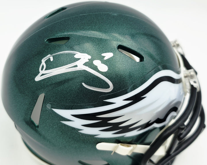 Donovan McNabb Signed Philadelphia Eagles Green Mini Helmet Beckett Witness
