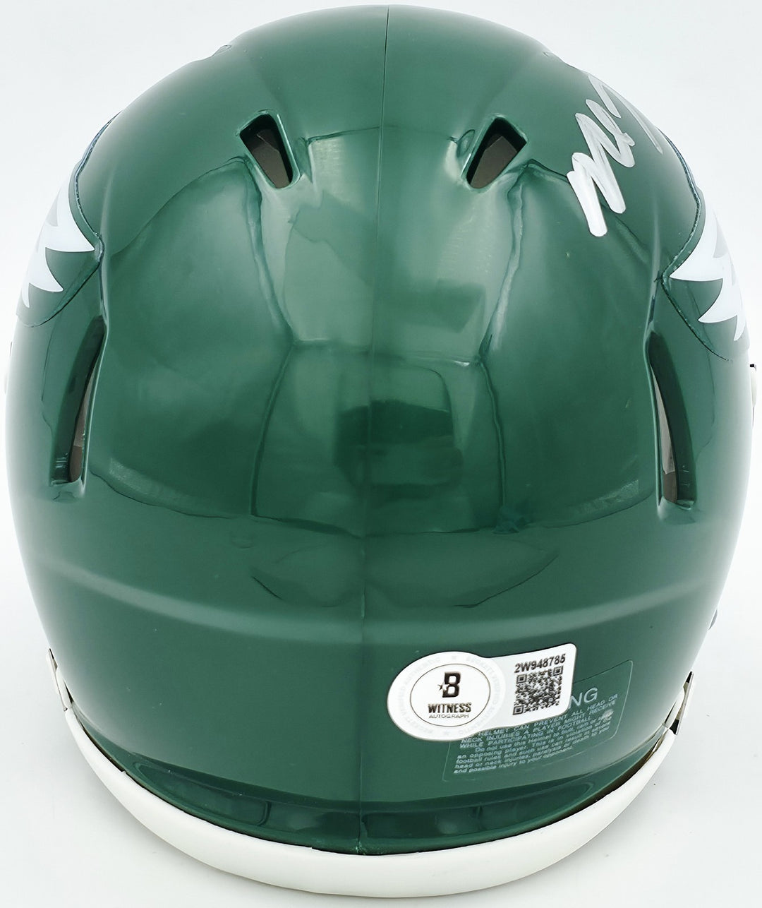 Michael Vick Auto Eagles 1974-95 Throwback Kelly Green Speed Mini Helmet Beckett