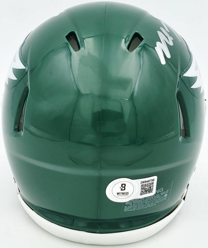Michael Vick Auto Eagles 1974-95 Throwback Kelly Green Speed Mini Helmet Beckett