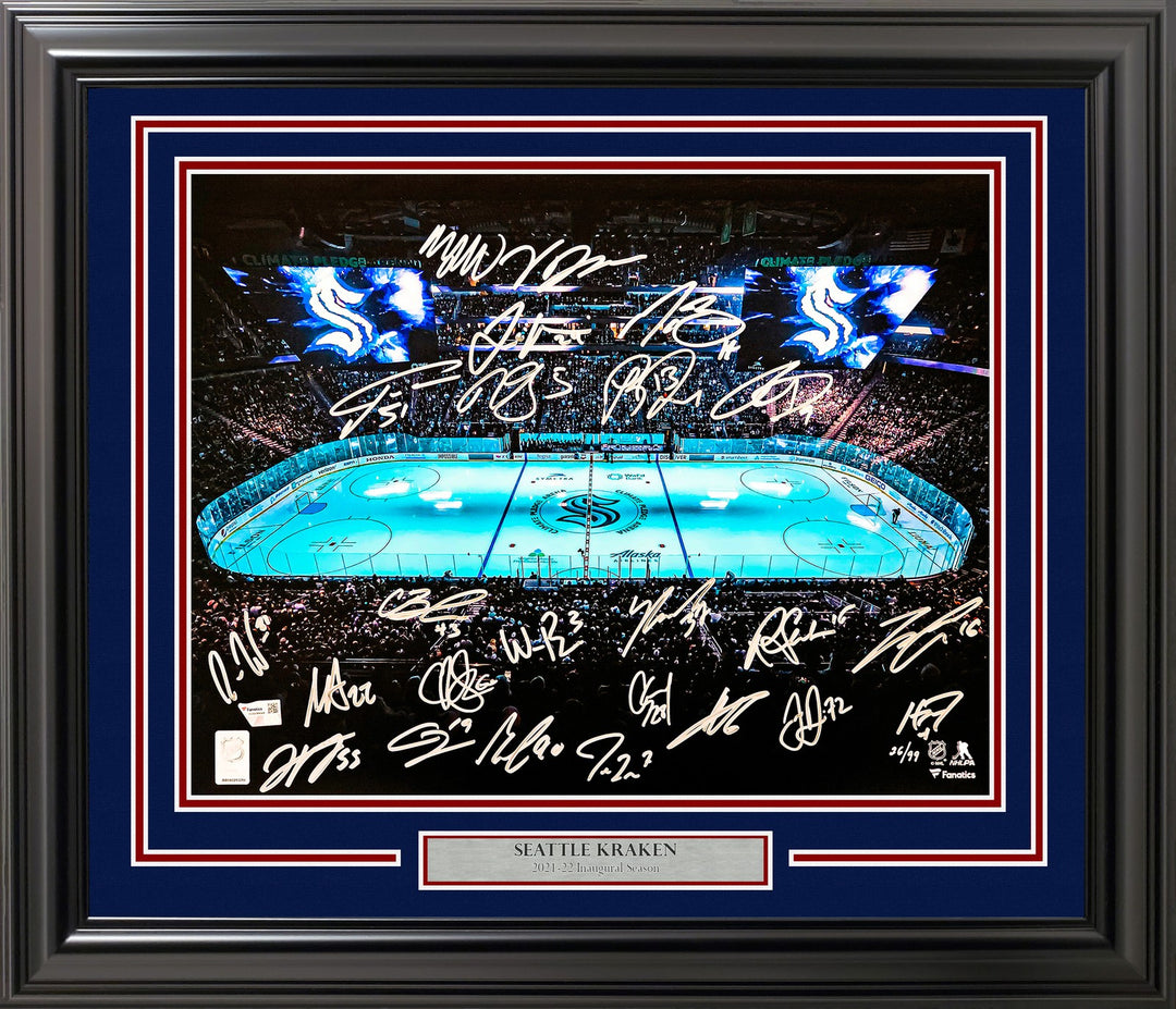 Kraken 2021-22 Inaugural Team Signed 16x20 Photo With 24 Sigs #/99 Fanatics Holo