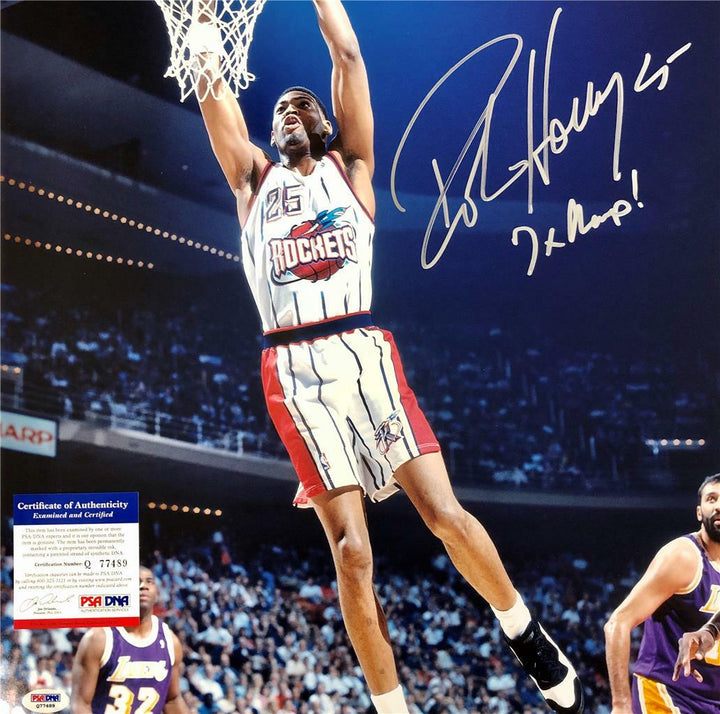 Robert Horry autograph "7x Champ" signed Houston Rockets 16x20 Photo PSA/DNA COA